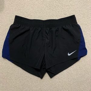 balck and blue nike shorts